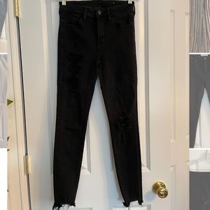 American eagle black distressed jeans